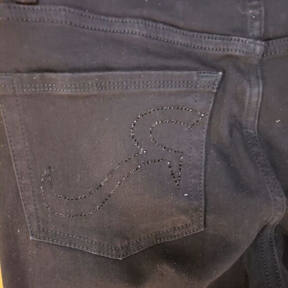Rock & Republic Women's Jeans  Boot cut Dark Wash Stretchy Bling Pockets Sz 6 - Picture 10 of 14